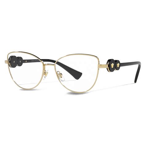 versace cat eye glasses gold black|official Versace eyeglass frames.